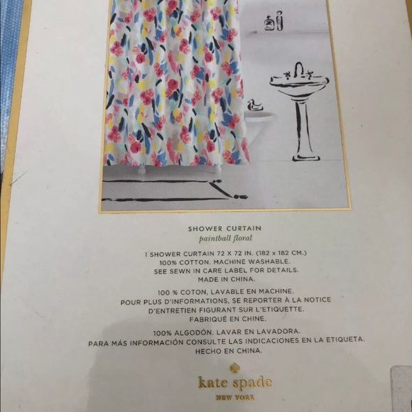 kate spade Bath Kate Spade Paintball Floral 72x72 Shower Curtain